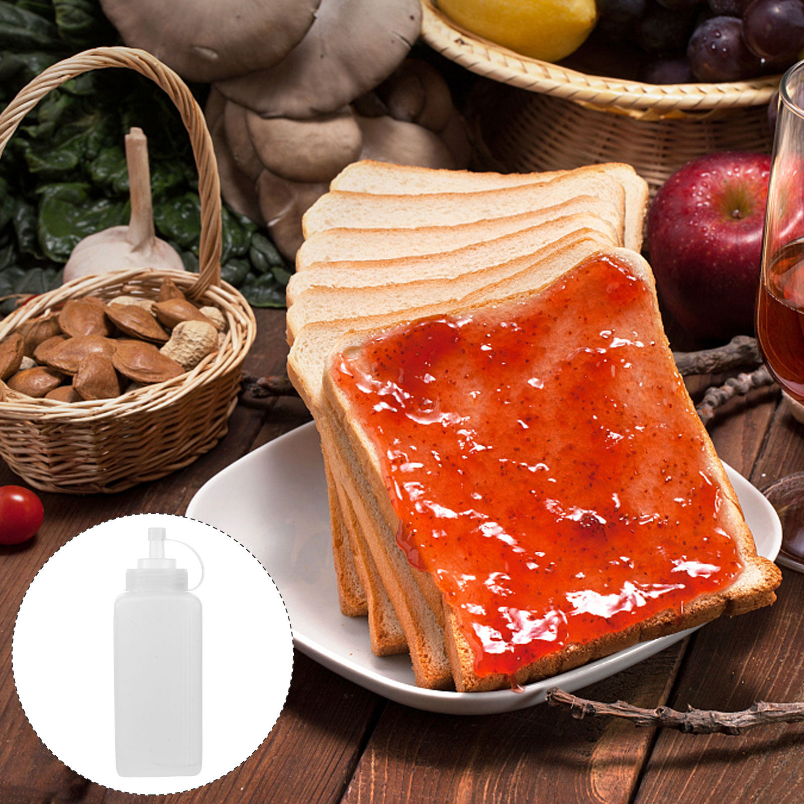 Sauce Squeeze Bottle - 2 stuks knijpflessen met grote opening,