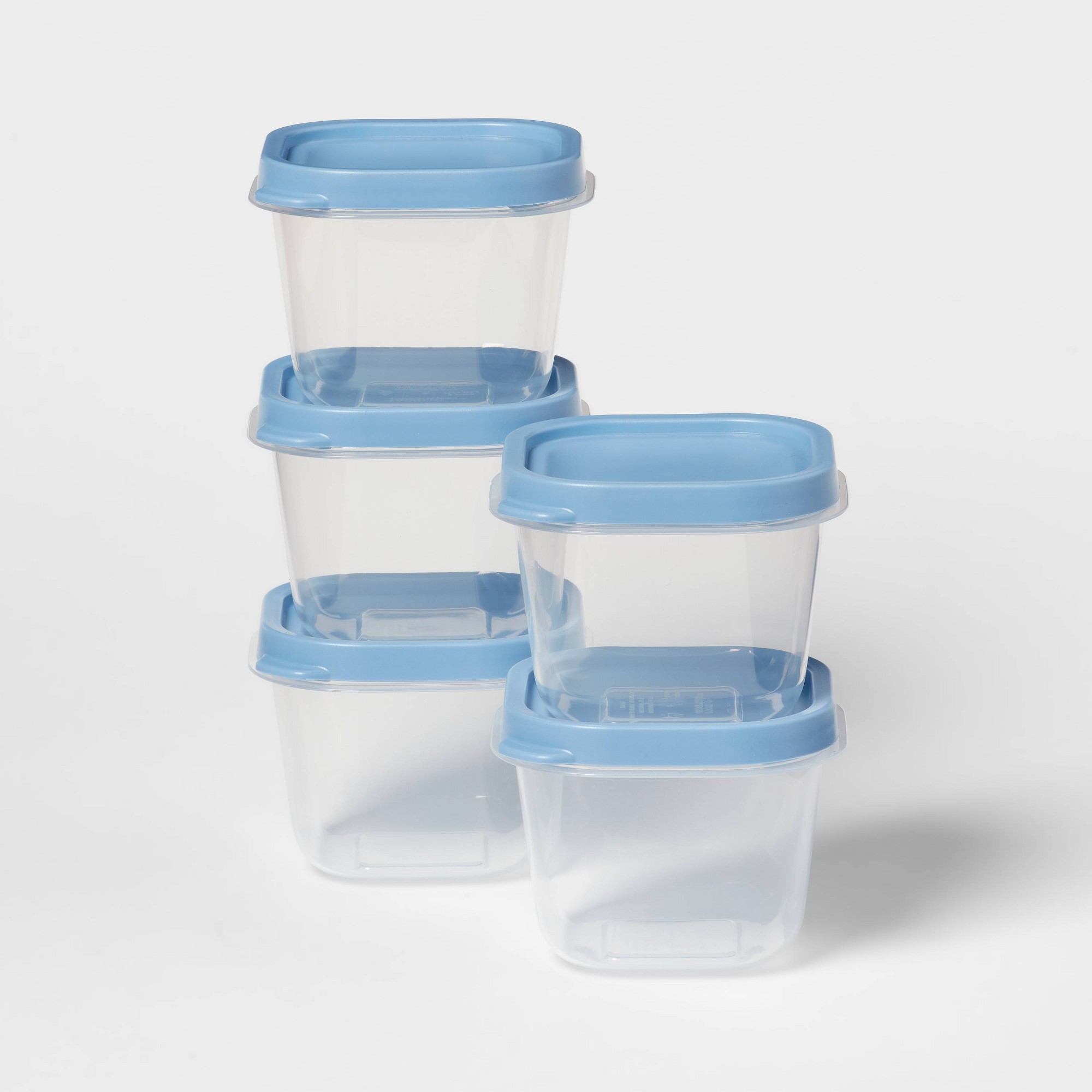 Meal Prep Kitchen - 10-delige set blauwe plastic voedselbewaarcontainers met