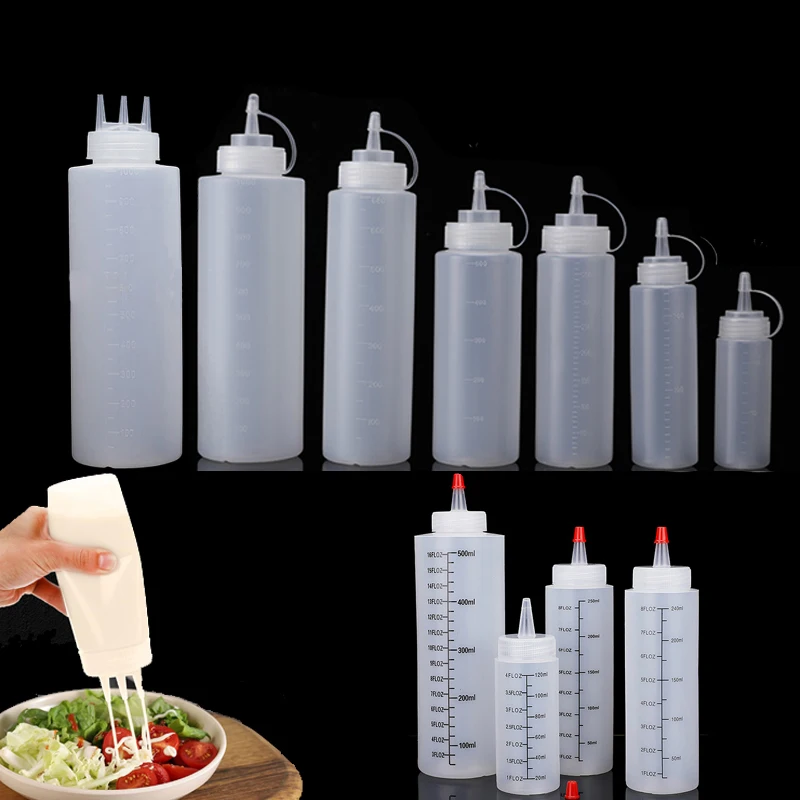 Sauce Squeeze Bottle - 1 Stuks Empty120ml-1000ml Pe Plastic Knijpflessen