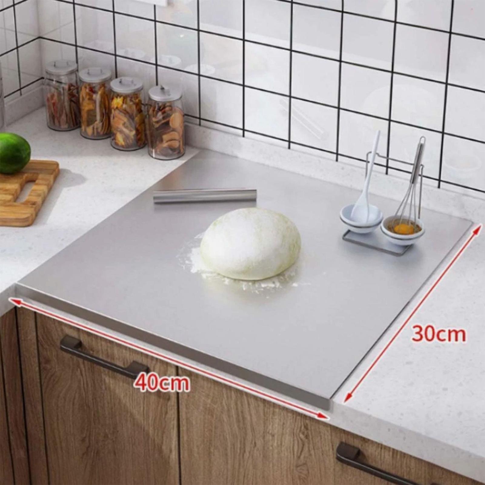 Meal Prep Kitchen - Roestvrijstalen snijplank met antiaanbaklaag, dubbelzijdig, voor