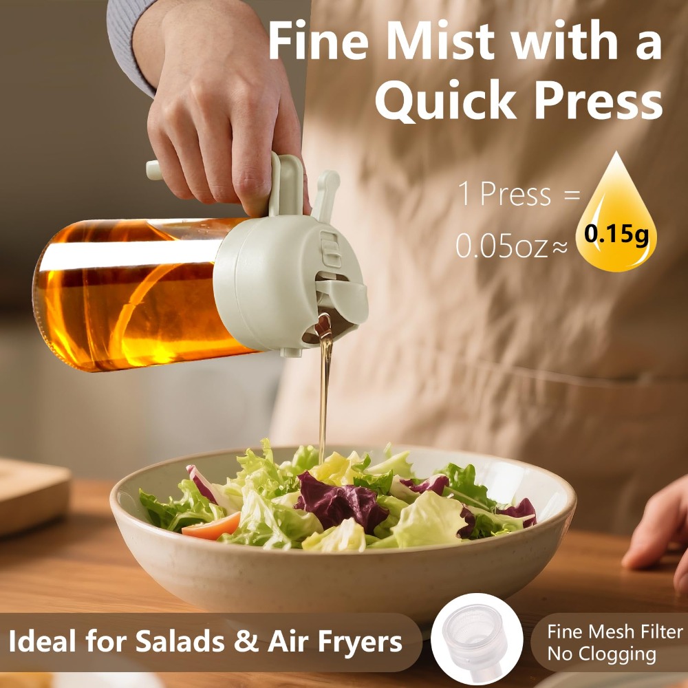 Herb Keeper Bottle - 2-in-1 olieverdeler/gietfles olijfolie spuitfles voor koken