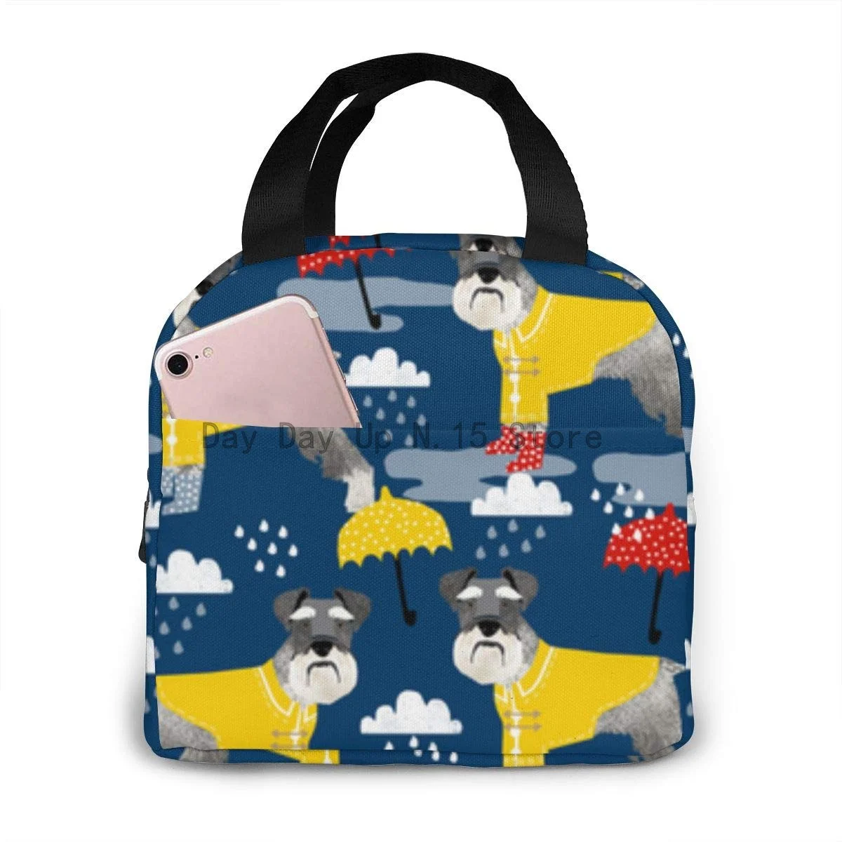 Meal Prep Tofu - Schnauzer Regenjas Hond Hawaïaans Surfer Draagbare