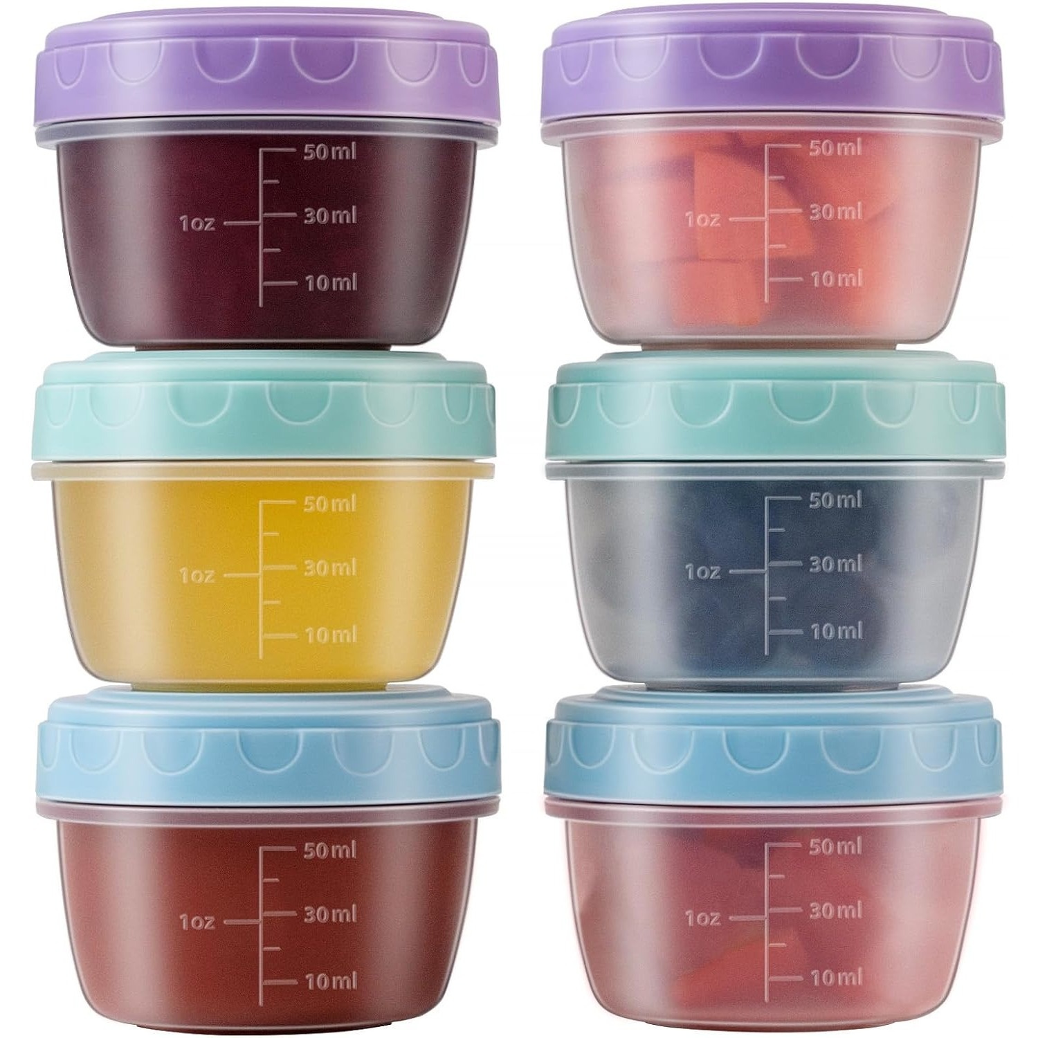 Salad Container Jar - 1-6 Pack 2,7 OZ Saladedressingcontainer om
