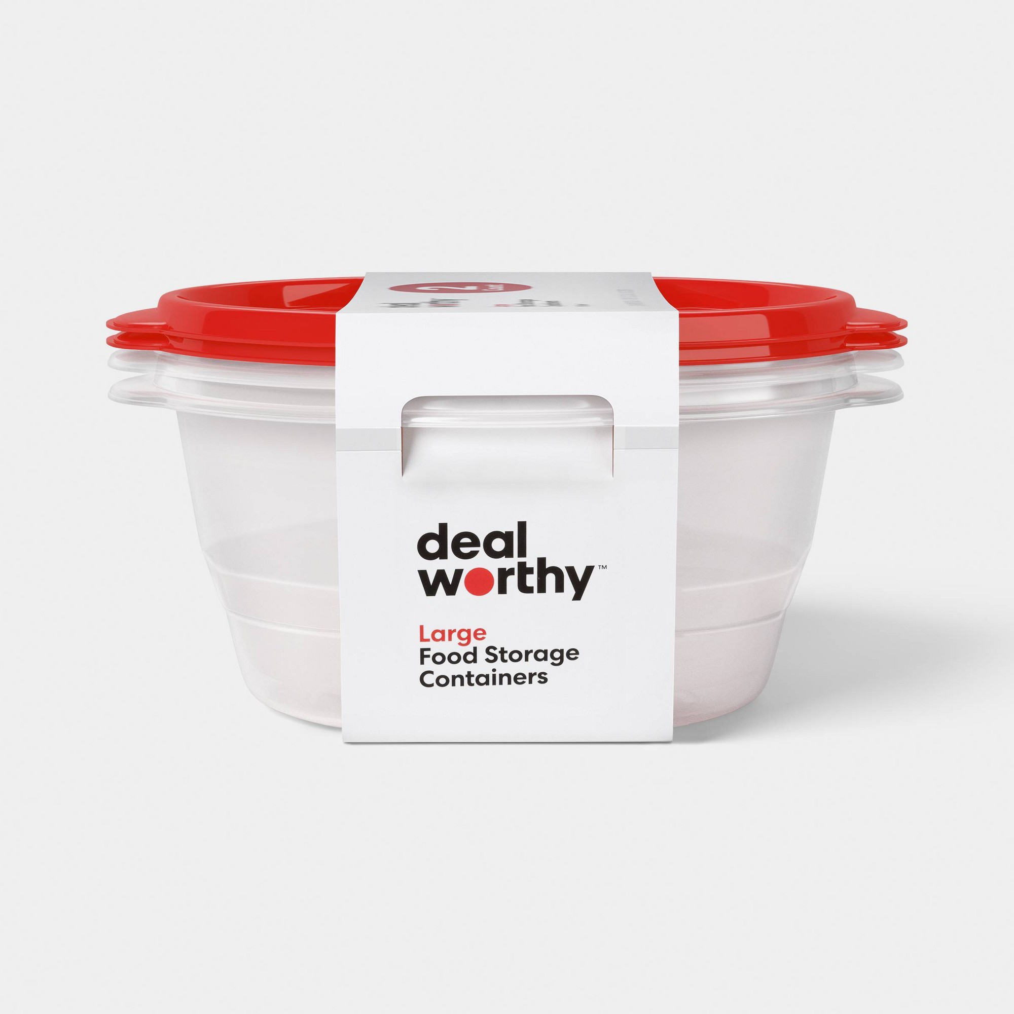 Meal Prep Kitchen - 2ct Grote Ronde Voedselbewaarcontainers 128oz Transparante