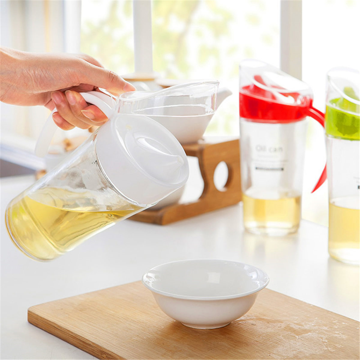 Herb Keeper Bottle - 20oz Oliefles Lekvrij, Oliedispenser met Flipdop