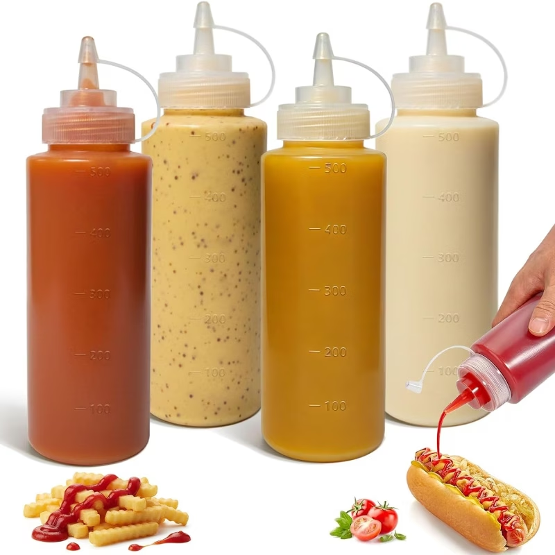 Sauce Squeeze Bottle - 500 ML Plastic fles met puntige