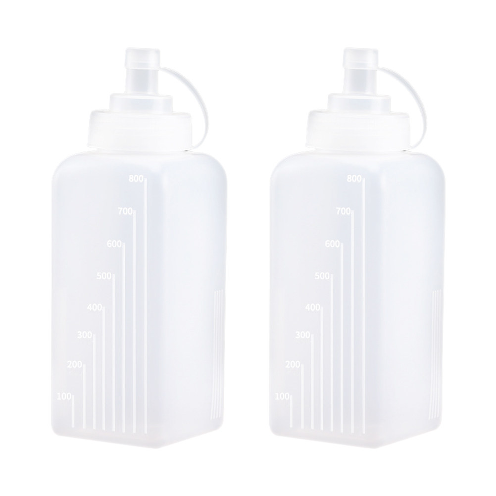 Sauce Squeeze Bottle - 2 Stuks Plastic Knijpflessen Brede Mond