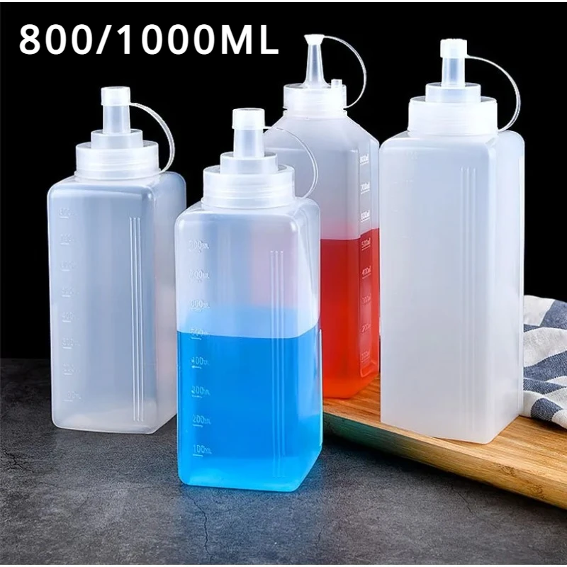 Sauce Squeeze Bottle - Grote Caliber Stofdichte Knijpfles 1000ml Voor