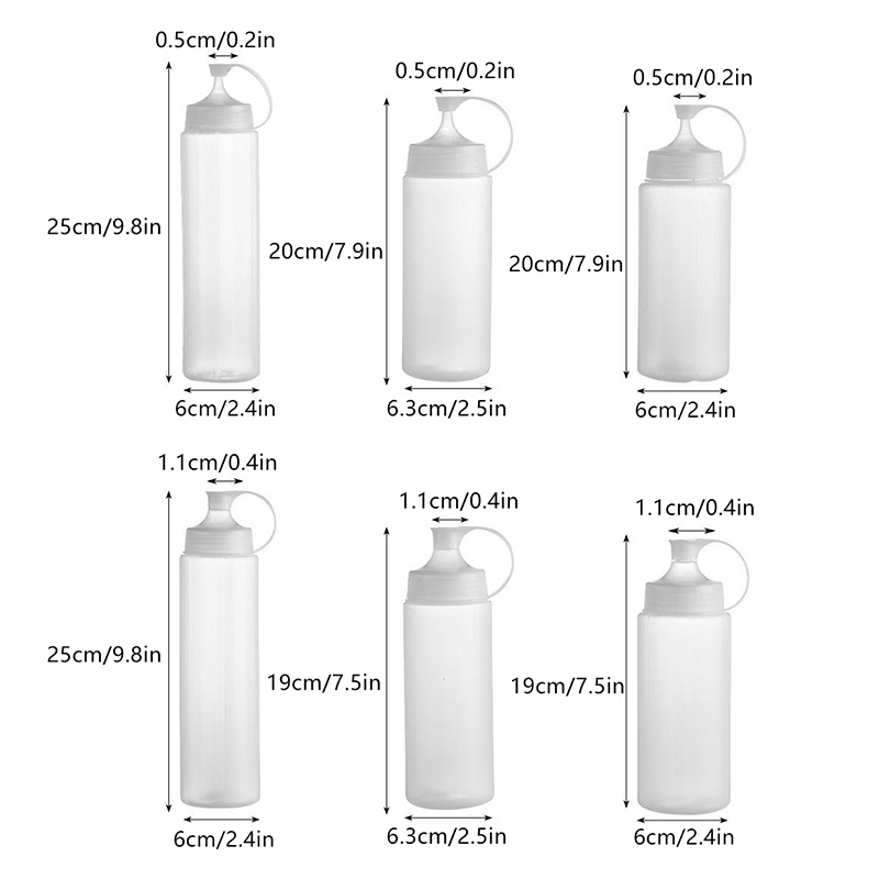 Sauce Squeeze Bottle - Keukenkruiden Saladesaus Olijfolie Fles 350/450/600ML Knijpflesjes