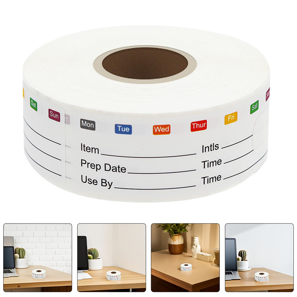 Meal Prep Kitchen - 2 Rollen Voedsel Datumstickers Verwijderbare Vrieskastlabels