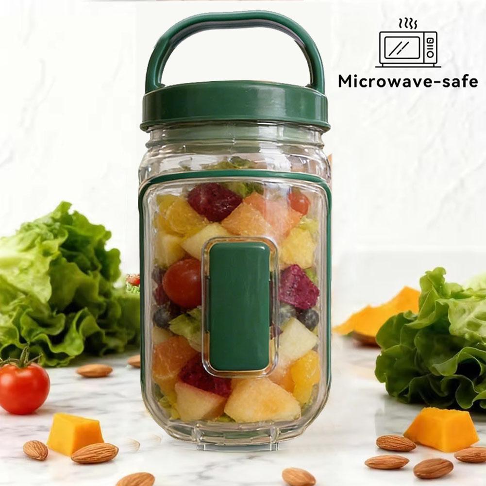Lekvrije plastic saladebox met - Salad Container Jar recensie en prijs
