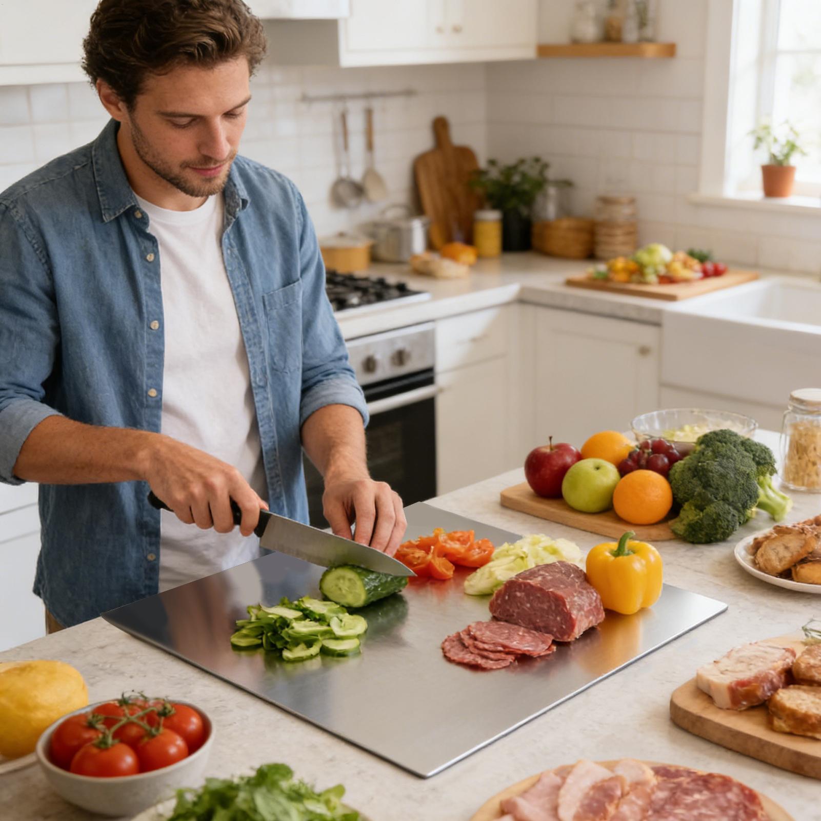 Roestvrijstalen snijplank met  - Meal Prep Kitchen recensie en prijs