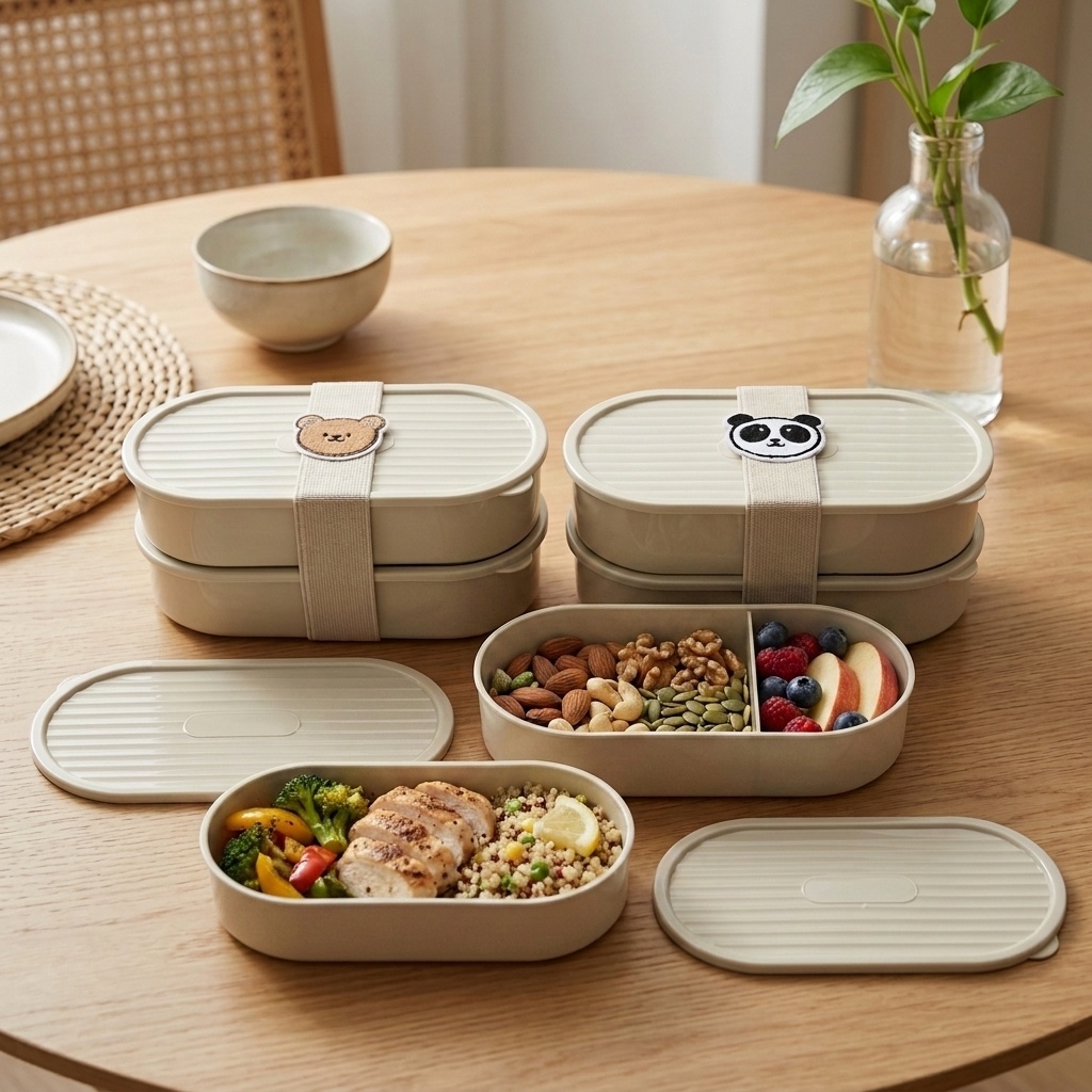 2 stks/set Cartoon Kids Bento  - Salad Container Jar recensie en prijs
