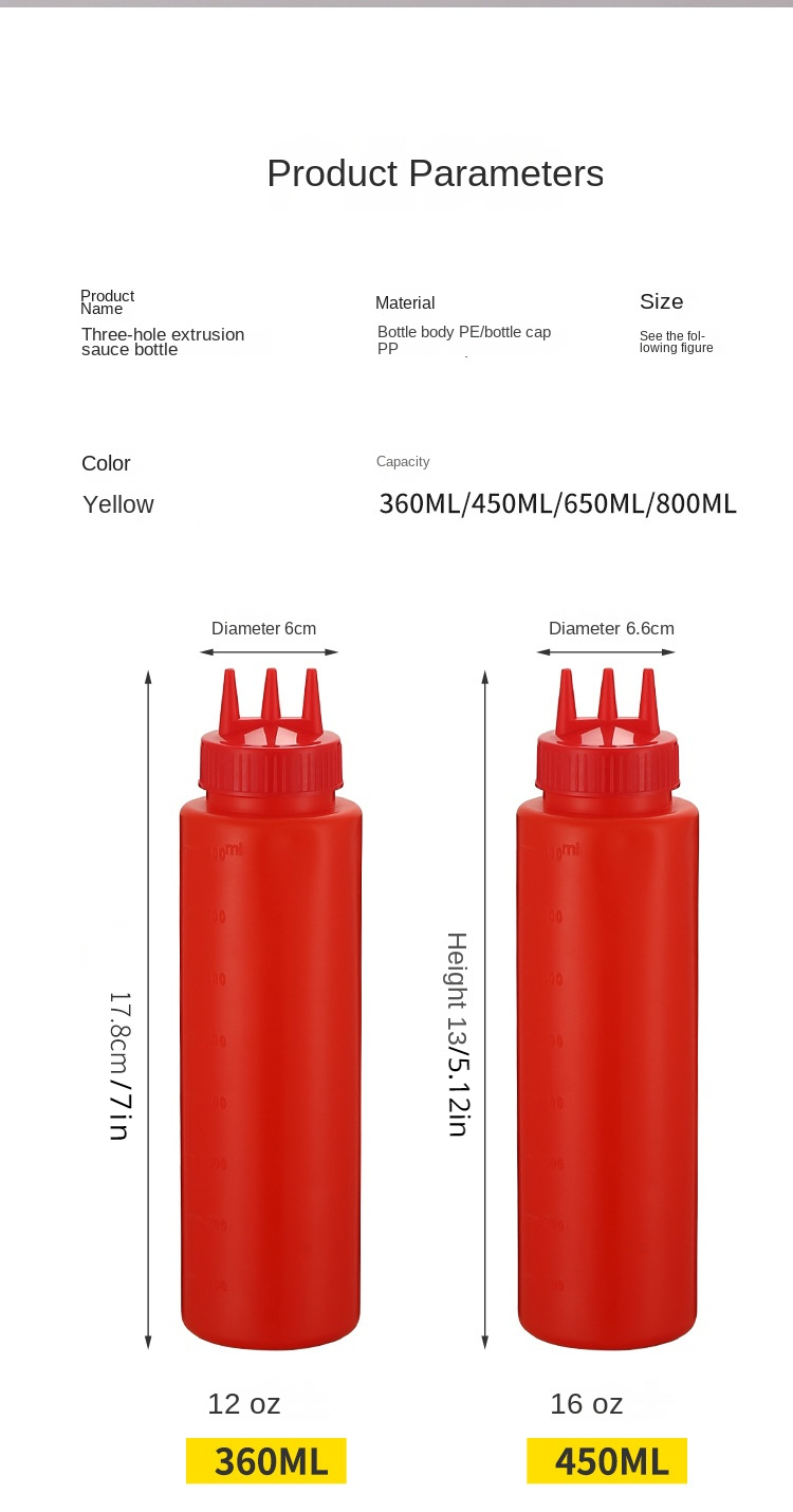 Knijpfles 3 Gaatjes Tomaat Mos - Sauce Squeeze Bottle recensie en prijs