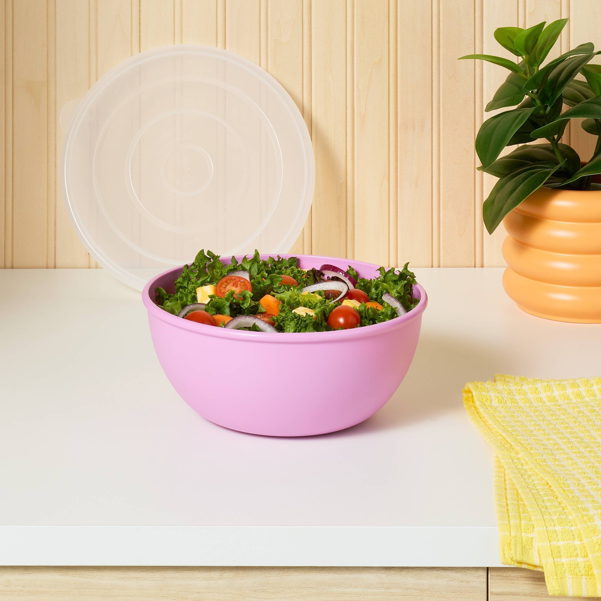Roze kom met bijpassend deksel - Meal Prep Kitchen recensie en prijs
