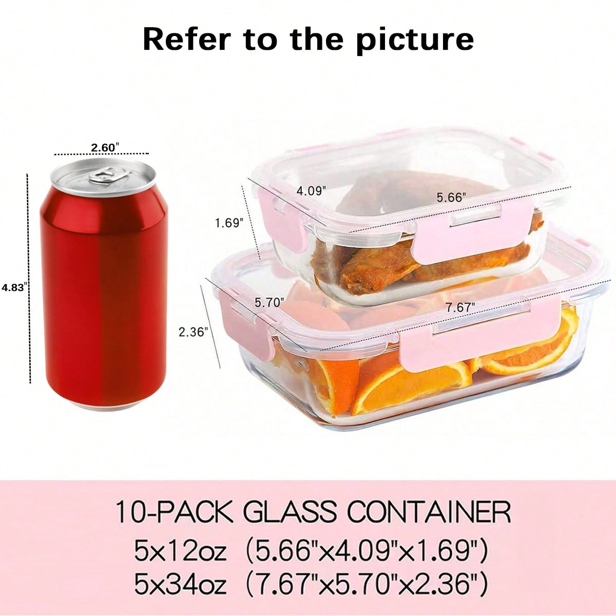 10-delige set glazen maaltijdv - Meal Prep Glass recensie en prijs